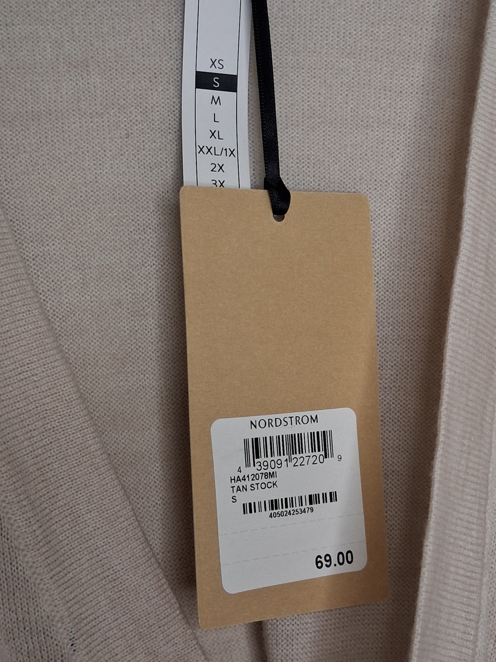Halogen Merino Wool Blend Wrap Sweater Cardigan Belted Beige Balletcore Luxury - Picture 4 of 11